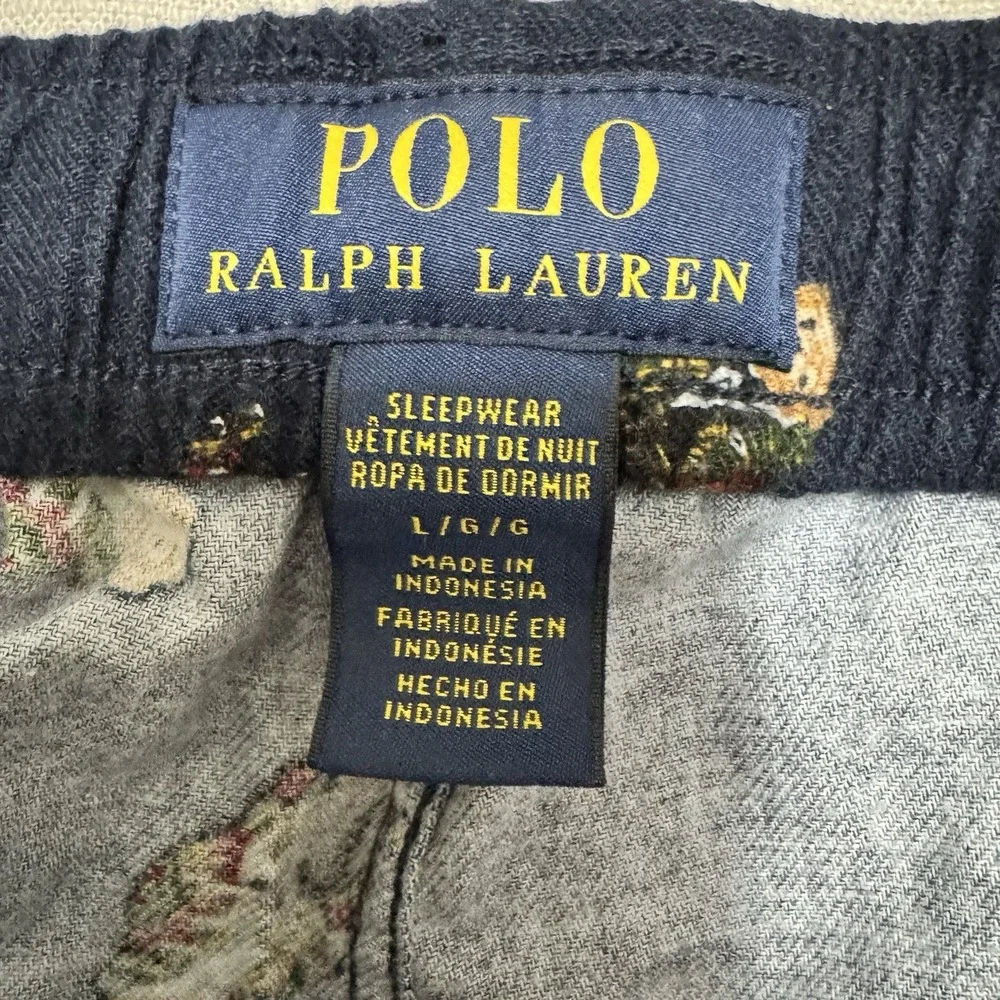 Polo RALPH LAUREN‎ Mens Large Pj Pants Bow Tie Holiday Tuxedo Bear Lounge Cozy